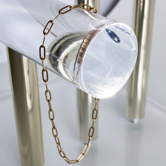 18K Gold-plated Paper Clip Bracelet