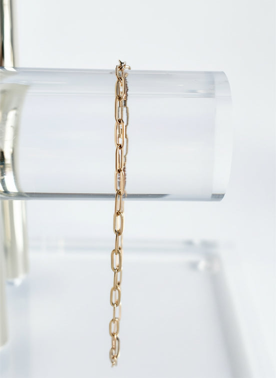 18K Gold-plated Paper Clip Bracelet