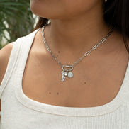 Faith Charm Carabiner Necklace