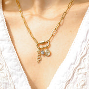 Faith Charm Carabiner Necklace