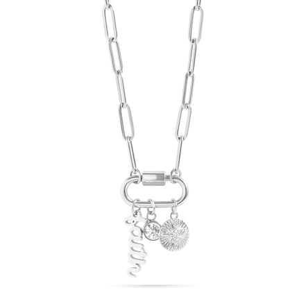 Faith Charm Carabiner Necklace