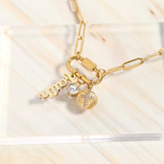 Faith Charm Carabiner Necklace