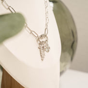 Faith Charm Carabiner Necklace