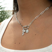 Faith Charm Carabiner Necklace