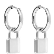 Padlock Hoop Earrings