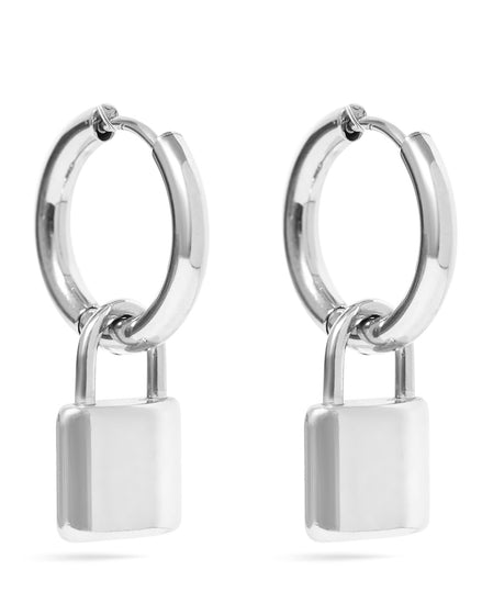 Padlock Hoop Earrings